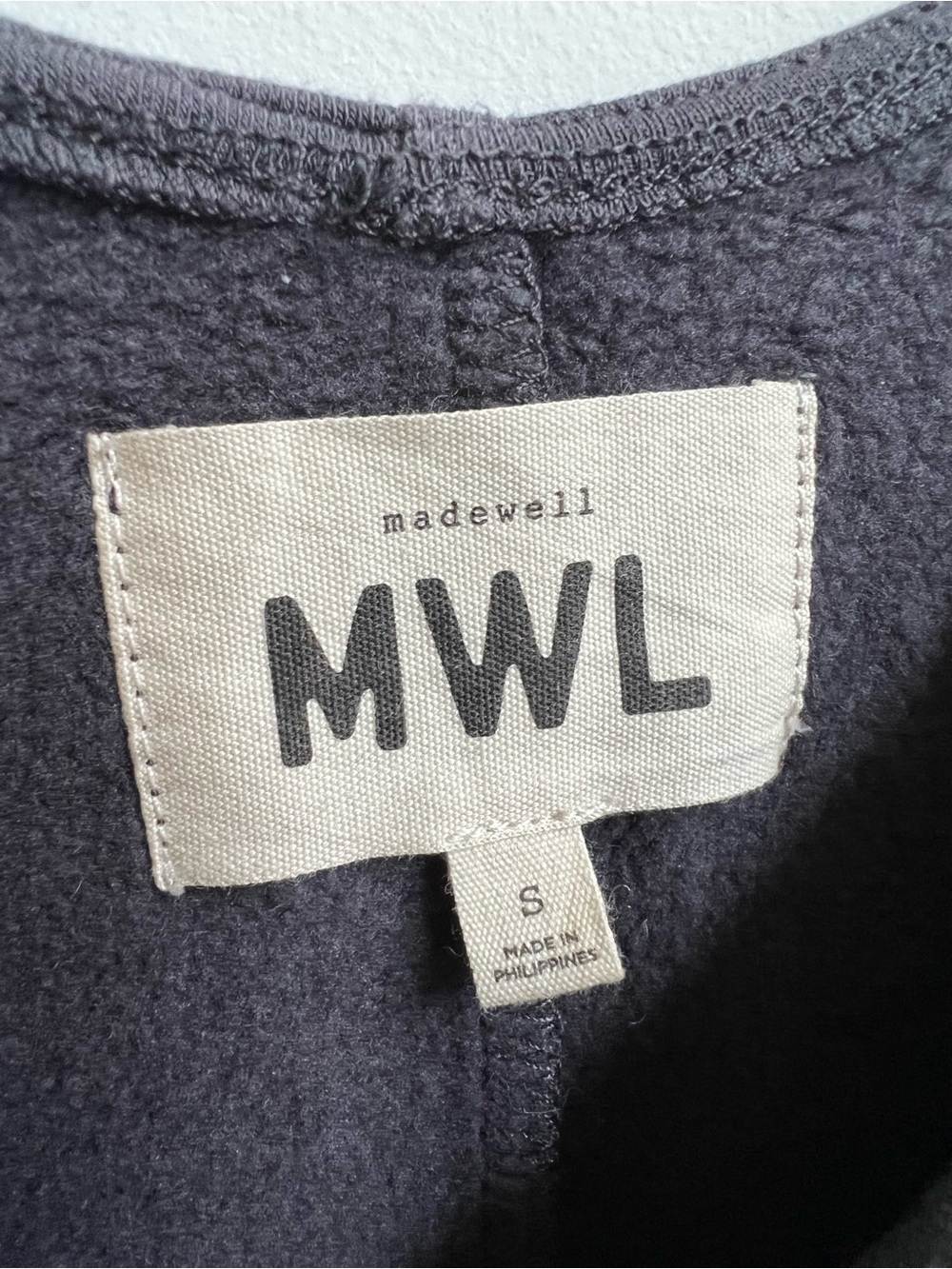 MWL Madewell Superbrushed Pull On Jumpsuit Black Coal Small Gorpcore Coastal - Picture 10 of 16